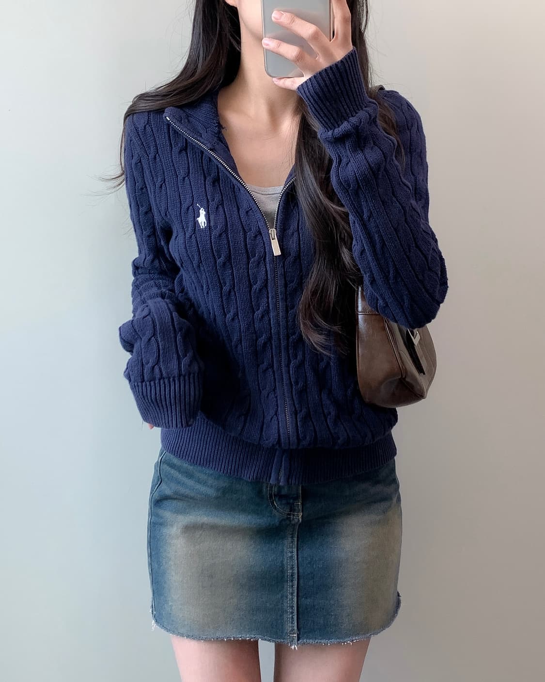 폴로 니트 집업 상품이미지1