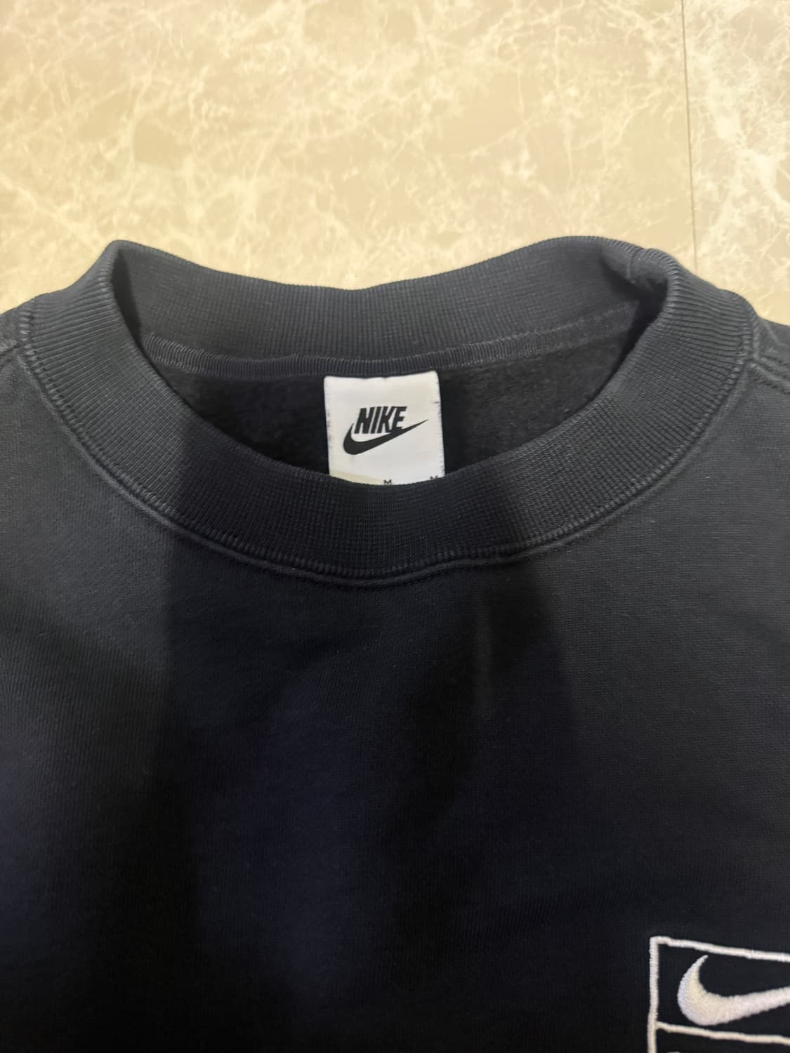 M사이즈 나이키 스투시 NRG 워시드 플리스 크루넥 맨투맨 블랙 상품이미지2