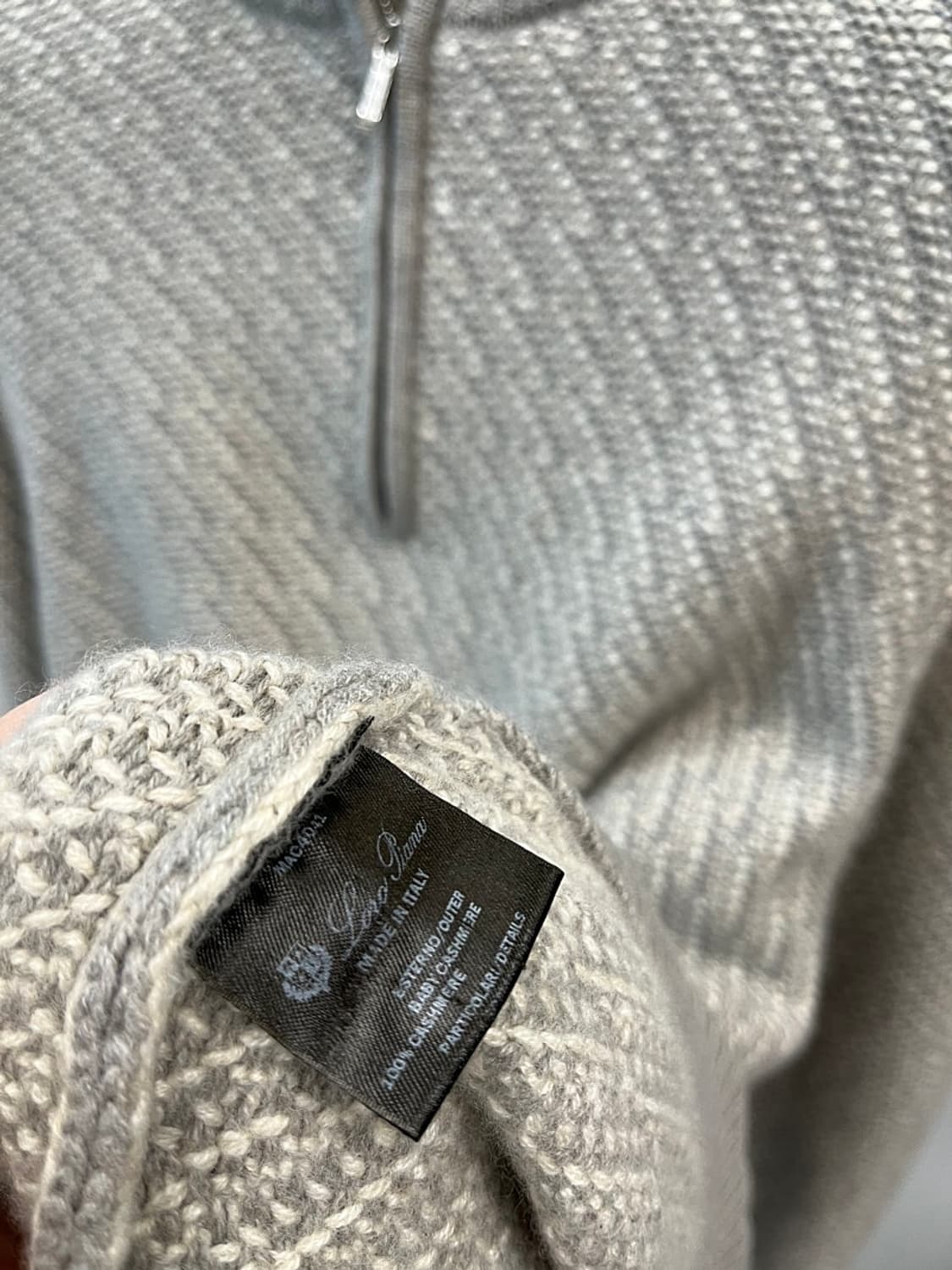 110) 로로피아나 신형 캐시미어 하프집업니트  상품이미지8