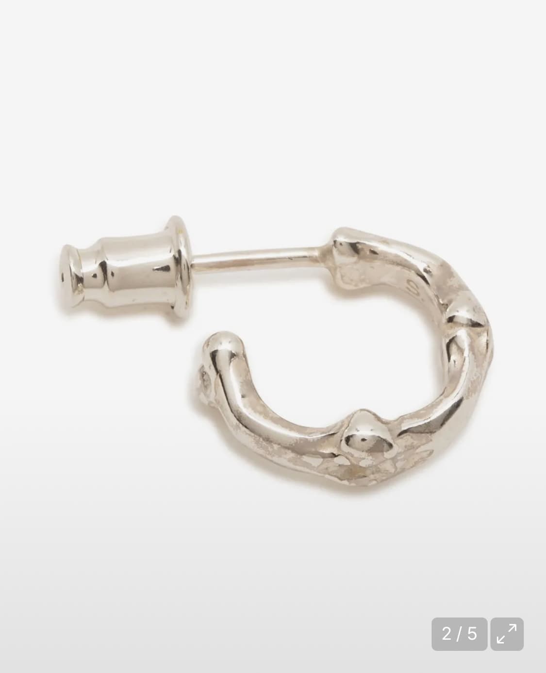 THE SOLOIST bone shaped earrings silver 상품이미지2