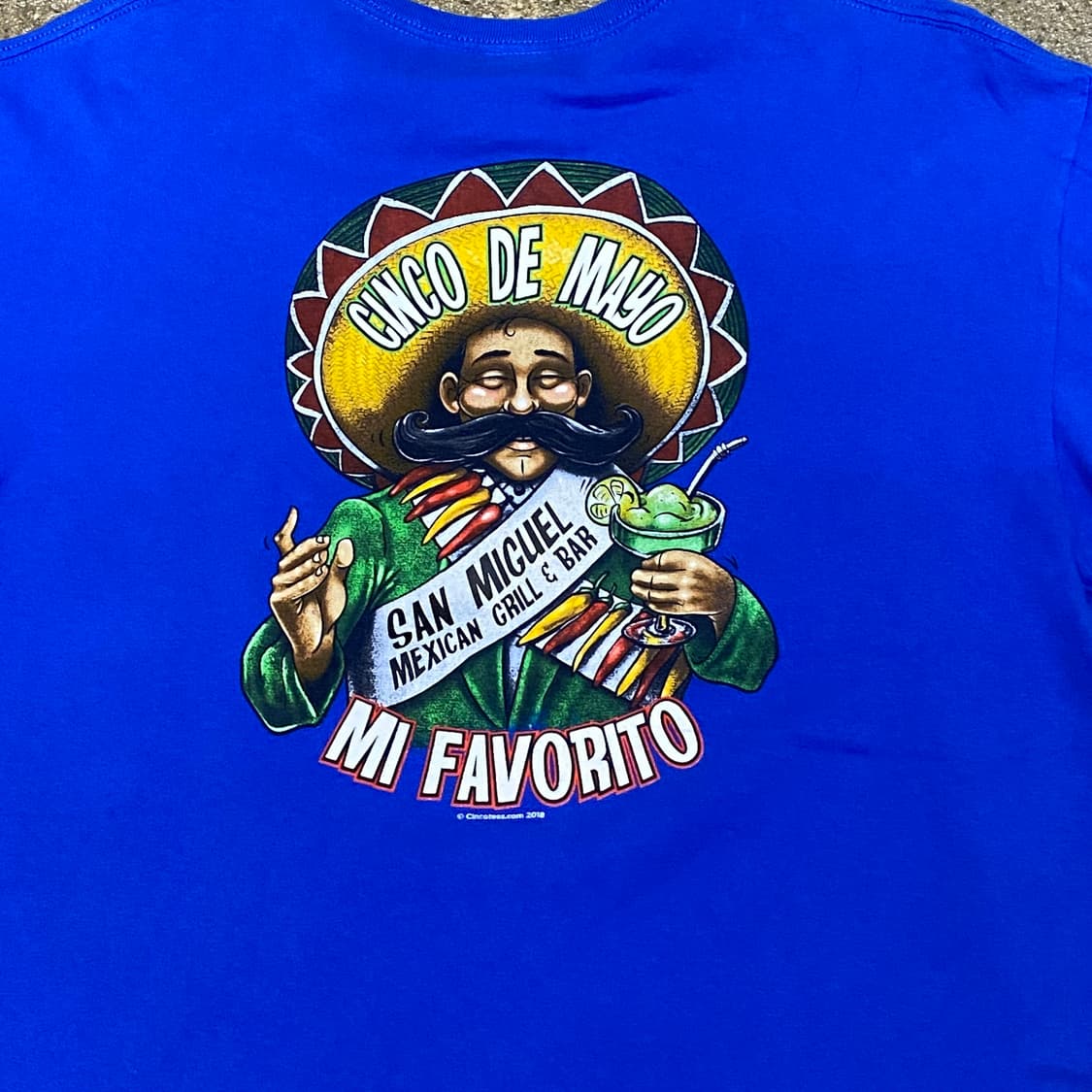 미국 빈티지 멕시코 신코드마요 프린팅 포인트 반팔티 상품이미지2