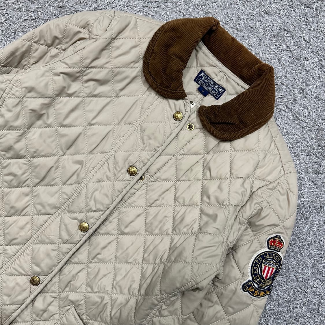 [우먼90] 폴로진스 퀼팅자켓 상품이미지1