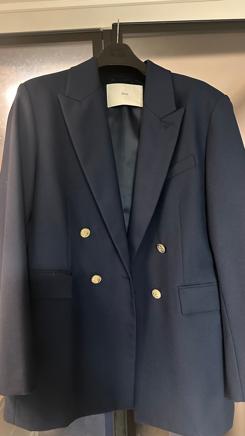 던스트 블루 네이비 더블 버튼 블레이저 00L 상품이미지1