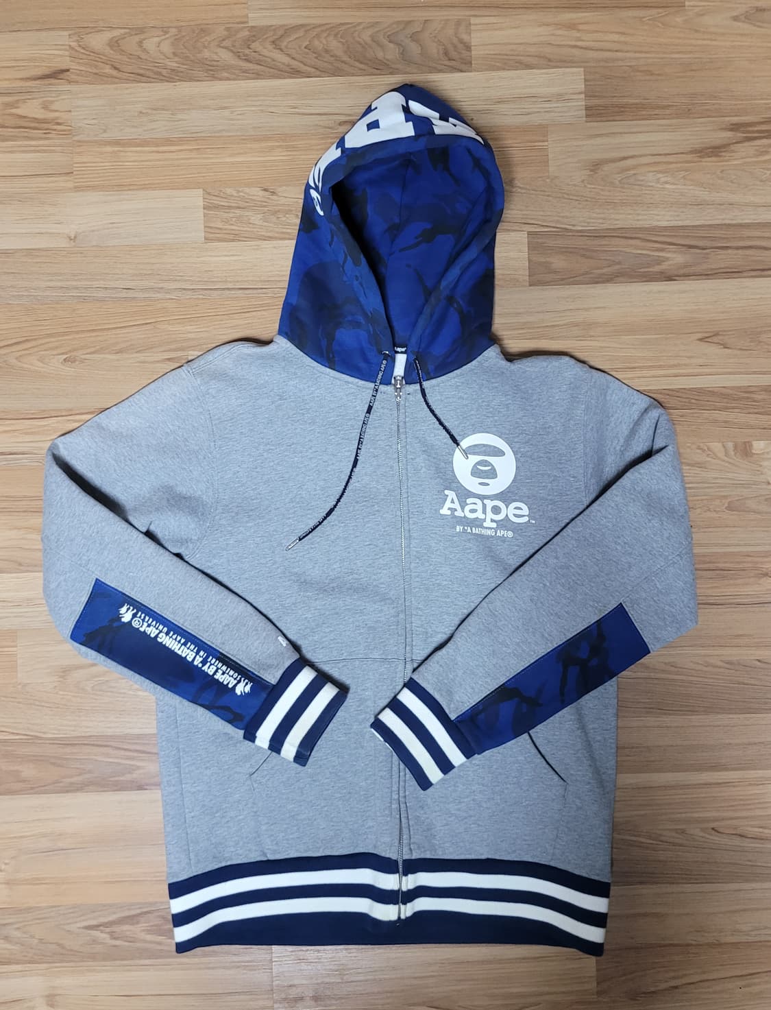 Aape 블루카모 후드집업 상품이미지1