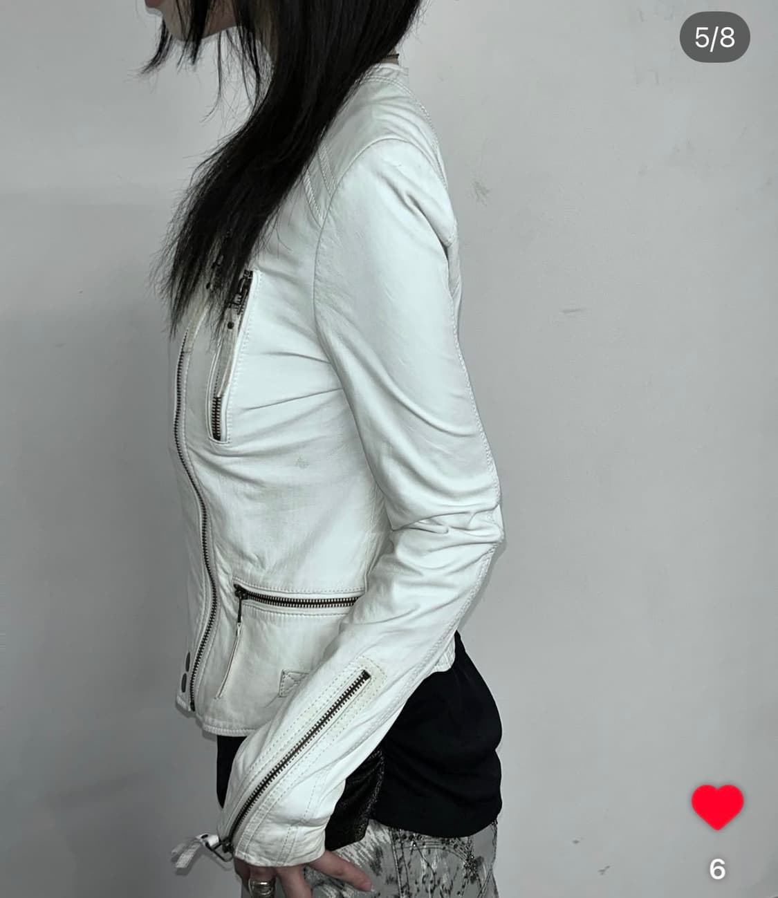 Joie Off-White Single Rider Leather Jack 상품이미지3