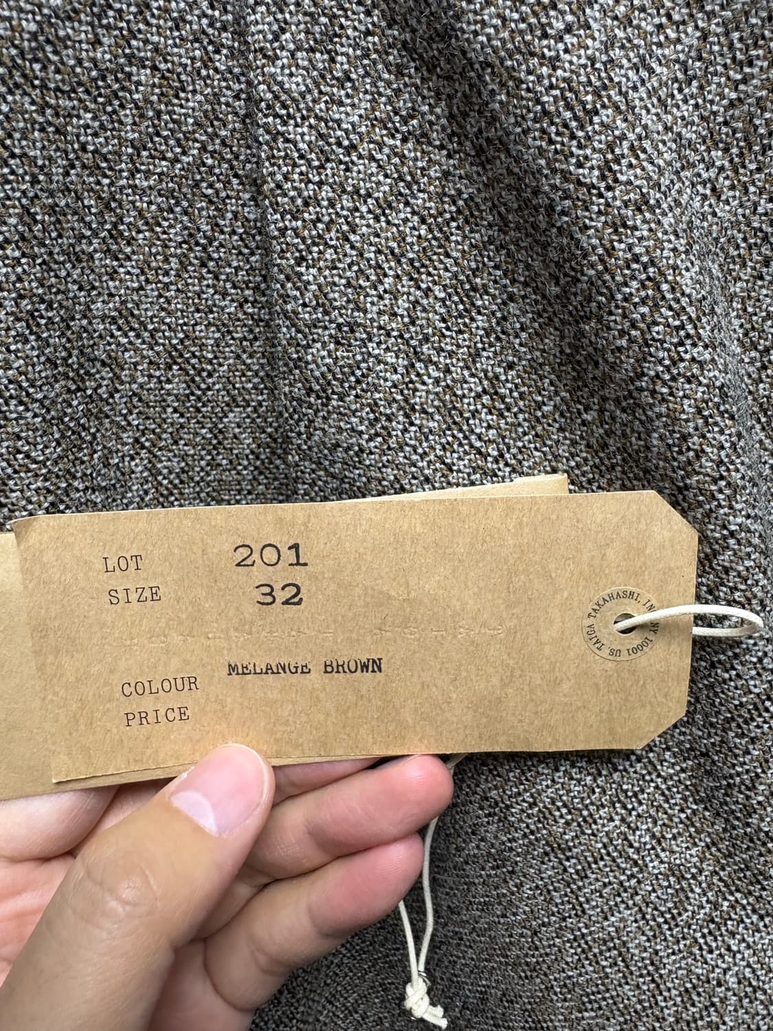 [32] 타이가타카하시 lot 201 울 워크트라우저 멜란지브라운 상품이미지6