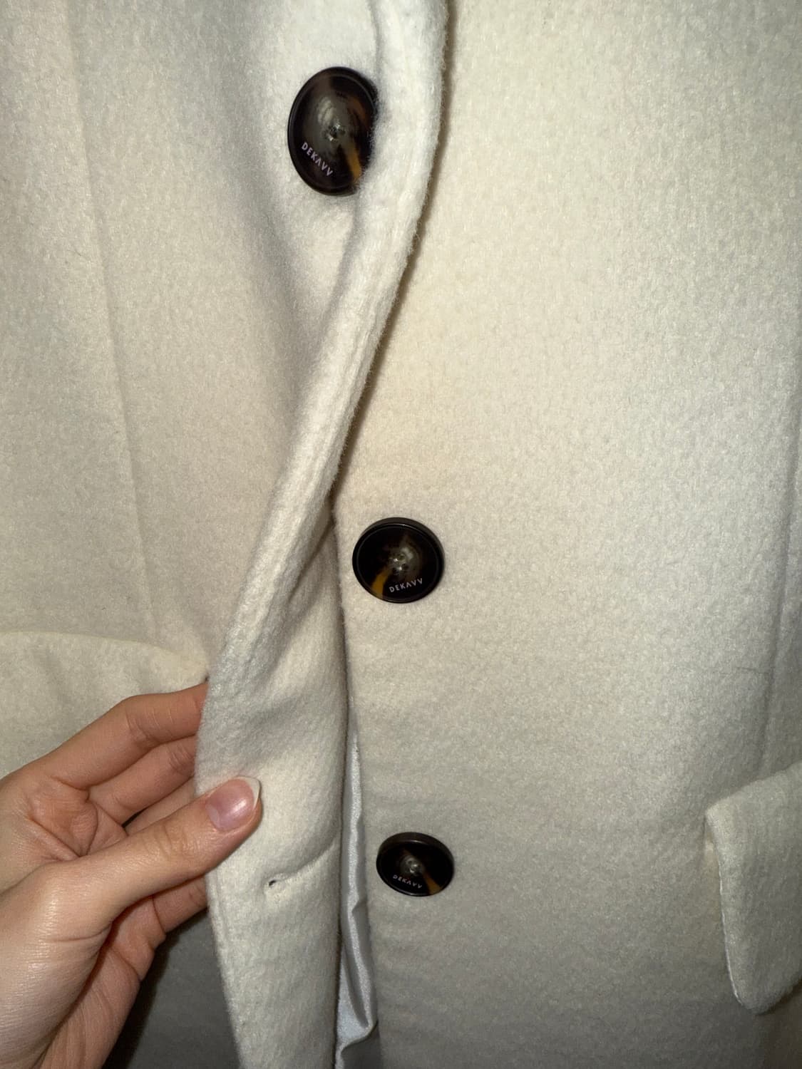 데카브 싱글 코트 아이보리 상품이미지4