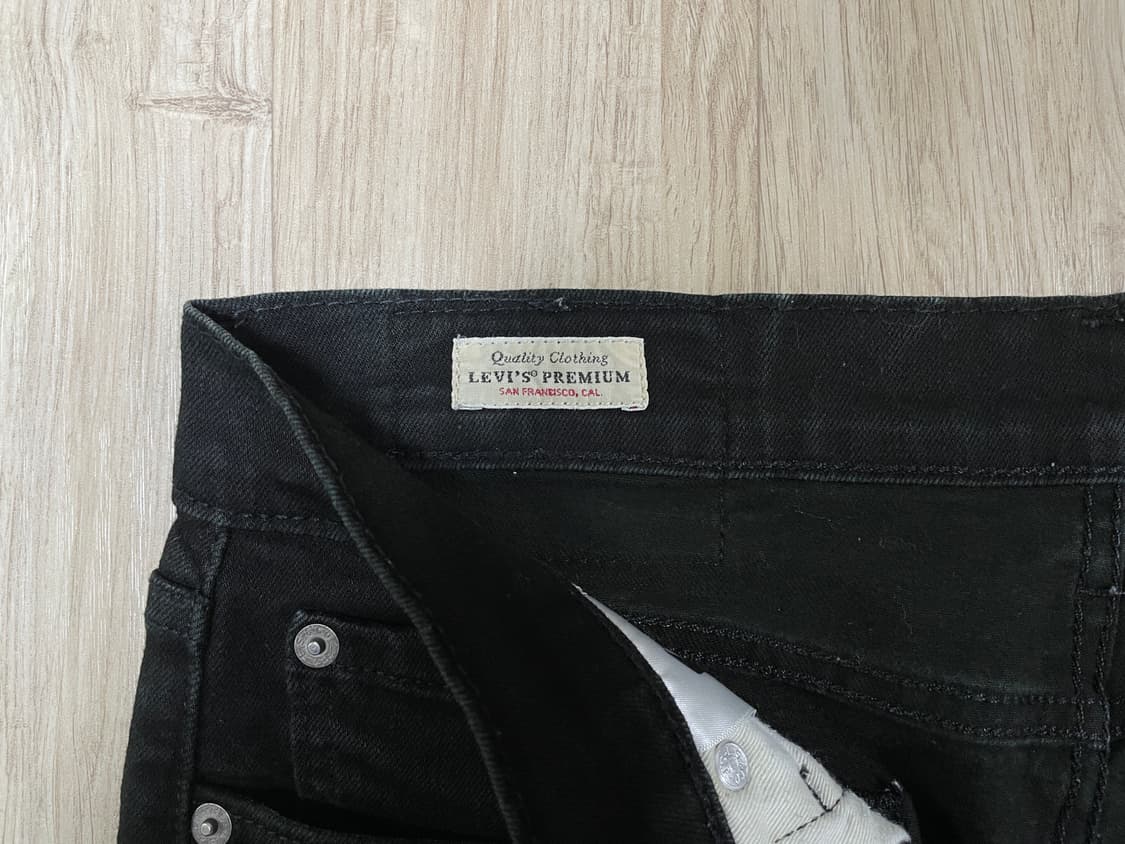 30~31) 리바이스 매장판 빅E 프리미엄 510 슬림핏 블랙진 데님팬츠 상품이미지4