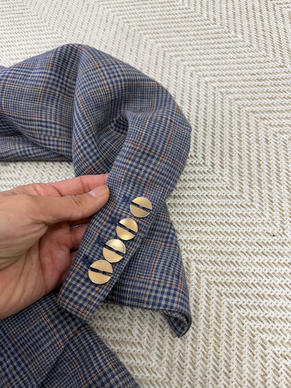 정품) TIME 타임 한섬 20ss 체크무늬 벨티드 자켓 82 상품이미지5