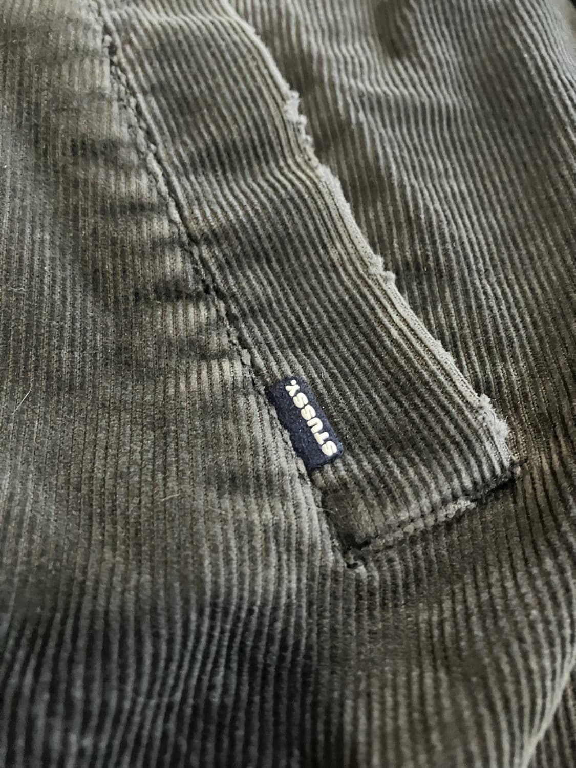 90s 스투시 코듀로이 셰르파 트러커 자켓 블랙 상품이미지5