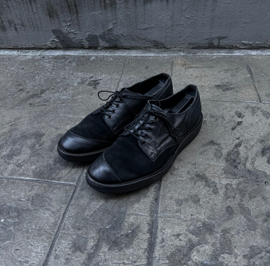 요지야마모토 뿌르옴므 레더 스웨이드 도킹 더비슈즈 상품이미지1