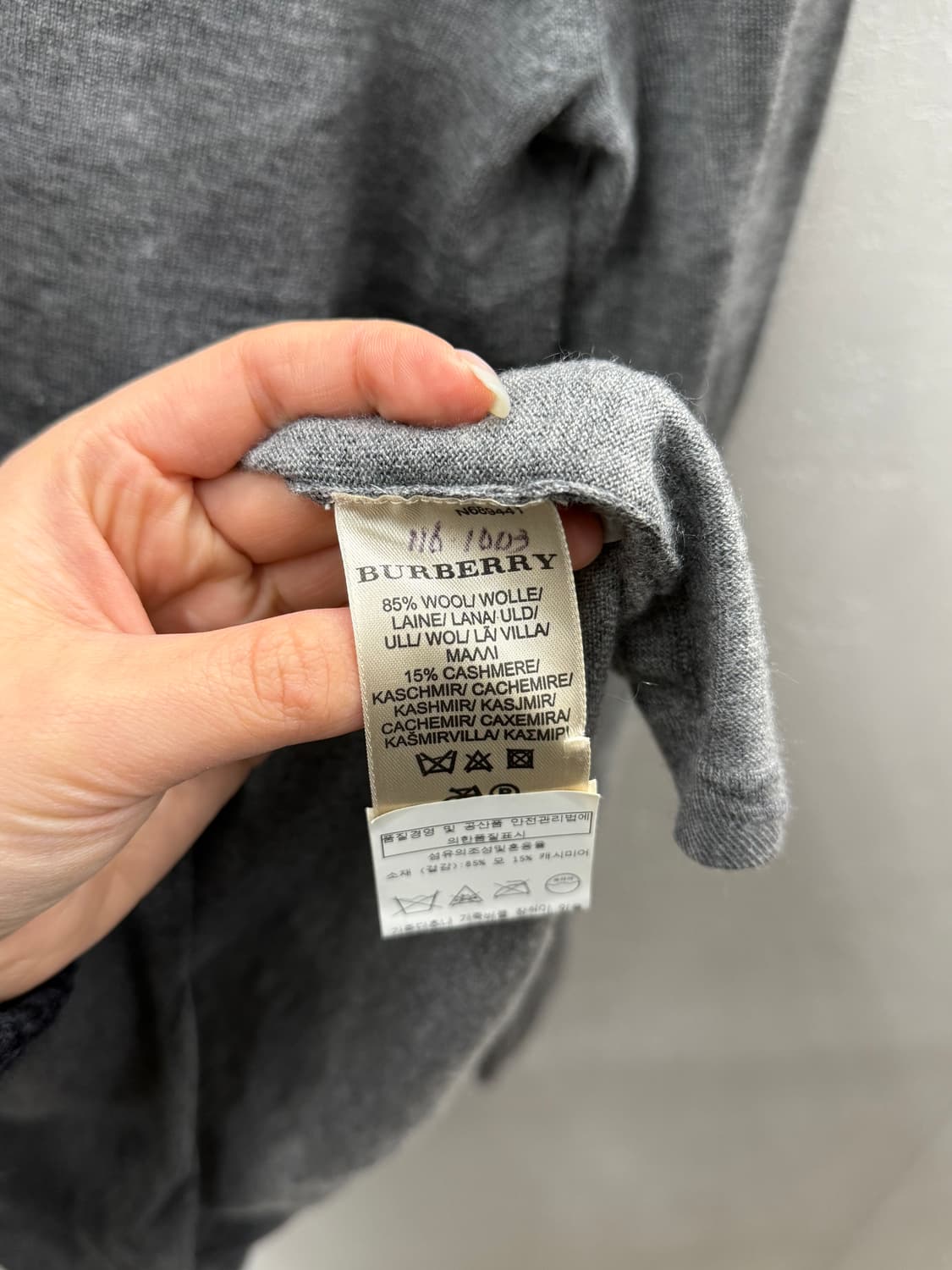 Burberry Brit wool cashmere sweater M 상품이미지5