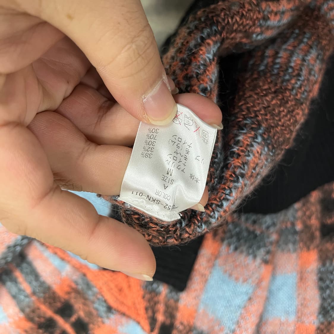 [PHINGERIN] 핑거린 체크 모헤어 니트 상품이미지5