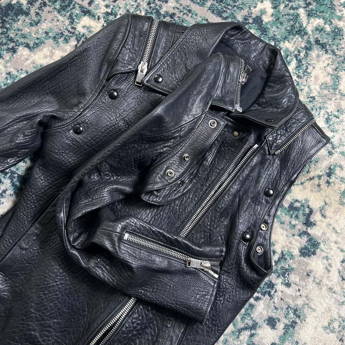 ITALY by Fabric 라이더 양 가죽 자켓 (M) 상품이미지2