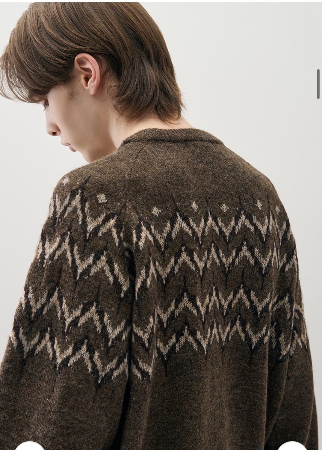 (XL) 드로우핏 울 헤어리 노르딕 크루넥 니트 VINTAGE BROWN 상품이미지6