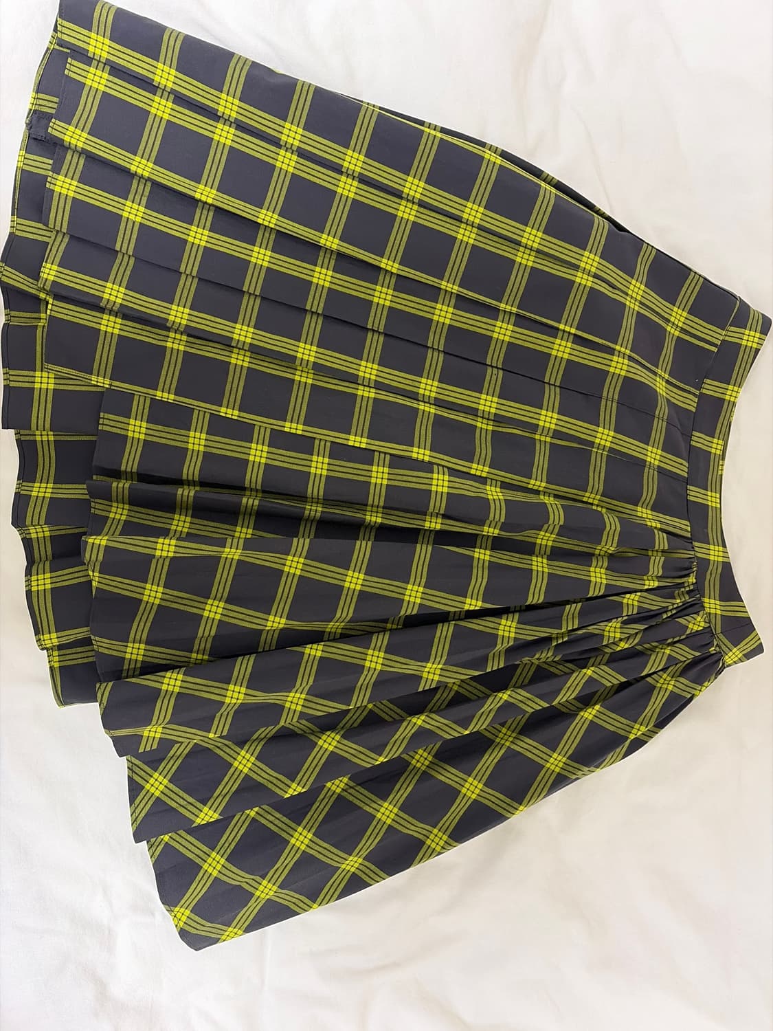 코스모스 체크 플리츠 스커트 S 상품이미지4