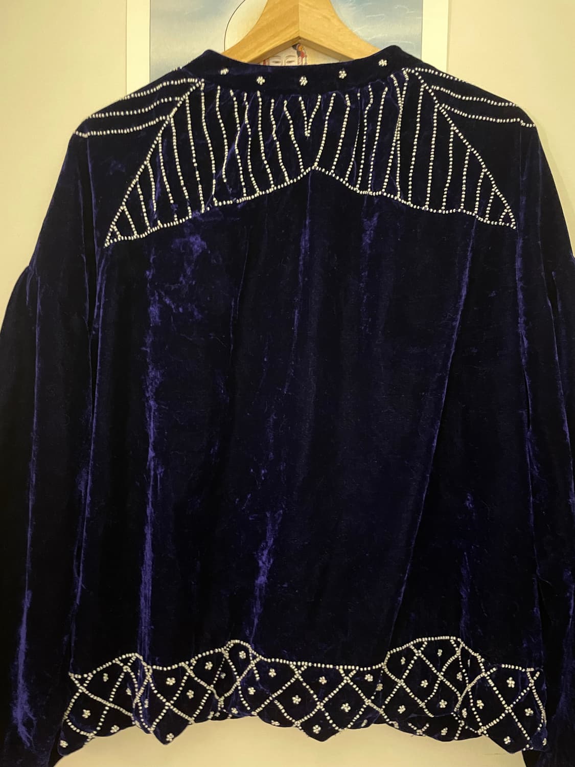 빈티지 벨벳 비즈 가디건 상품이미지5