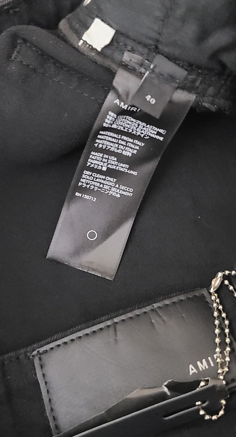 아미리 블랙 지퍼 디테일 데님 미착용 32 상품이미지5