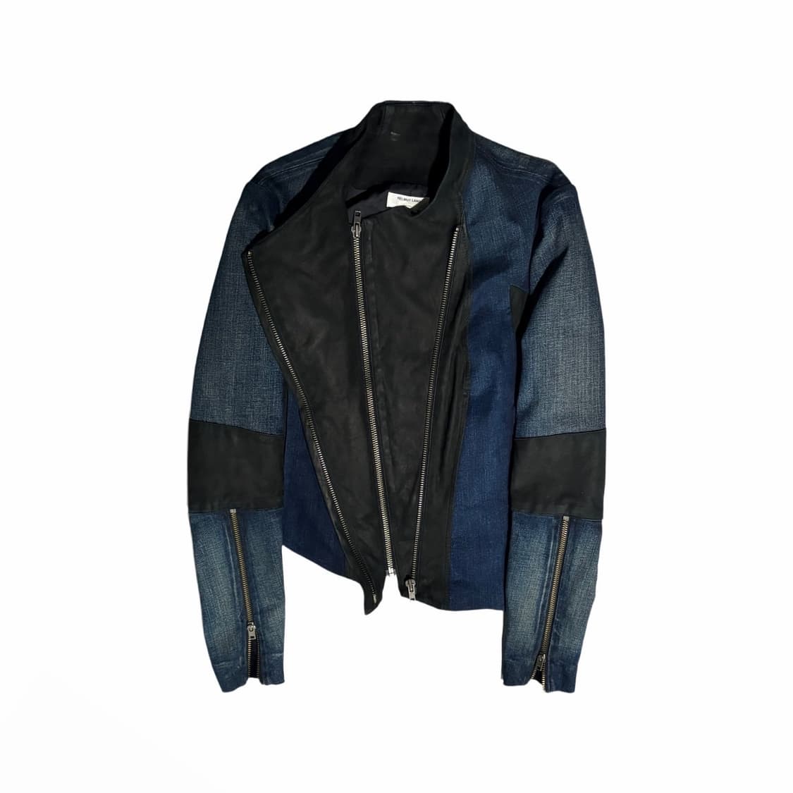 Helmut lang Denim Leather Biker Jacket 상품이미지2