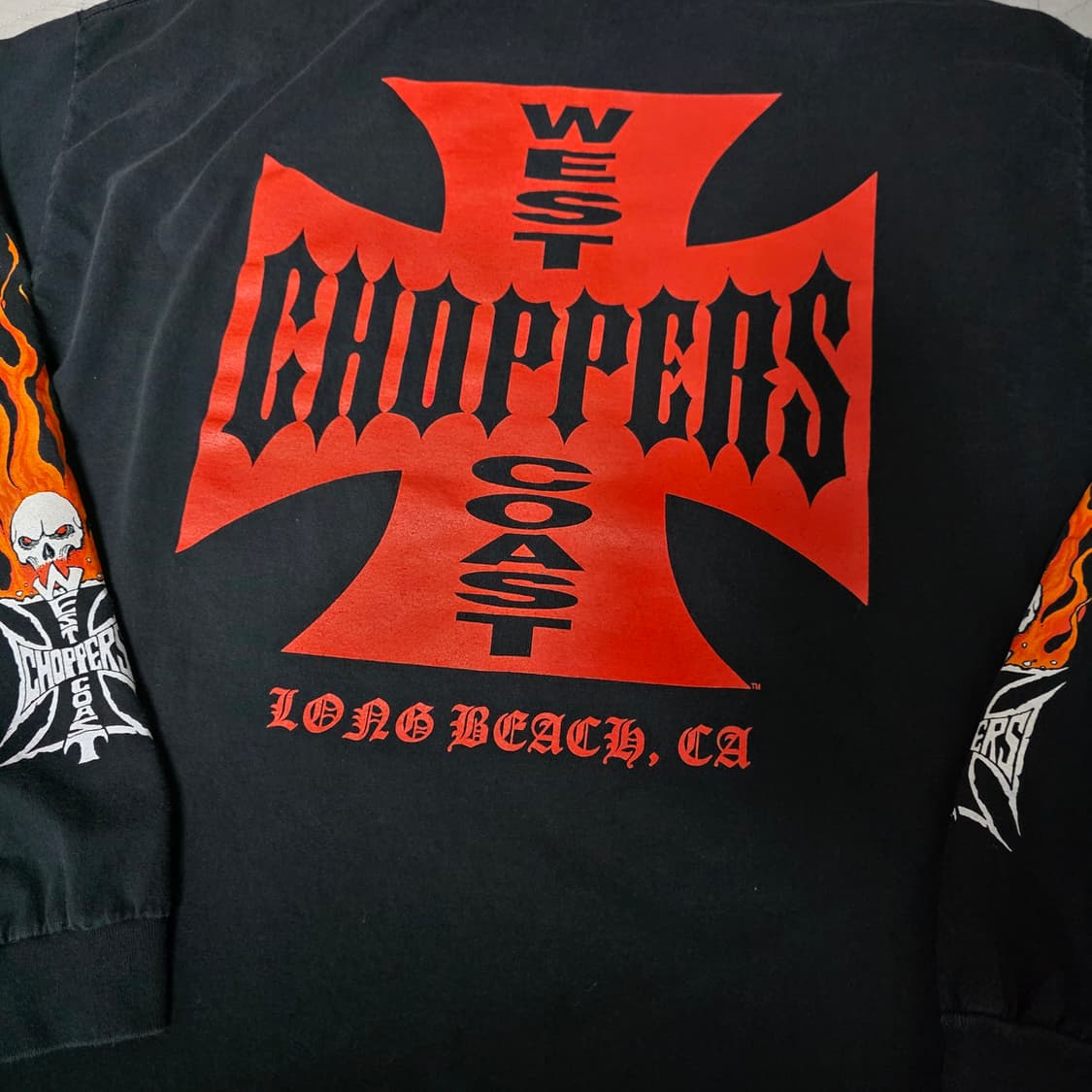 [2XL] 빈티지 WCC 웨스트 코스트 차퍼스 플레임 롱슬리브 상품이미지2