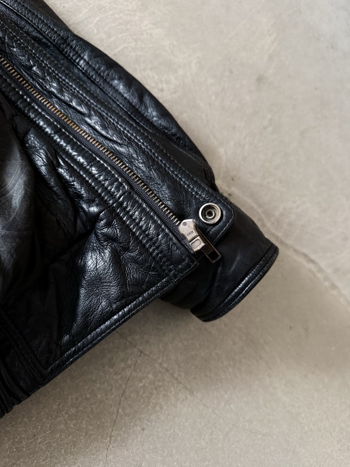 Vintage Sheepskin Leather Bomber Jacket 상품이미지8