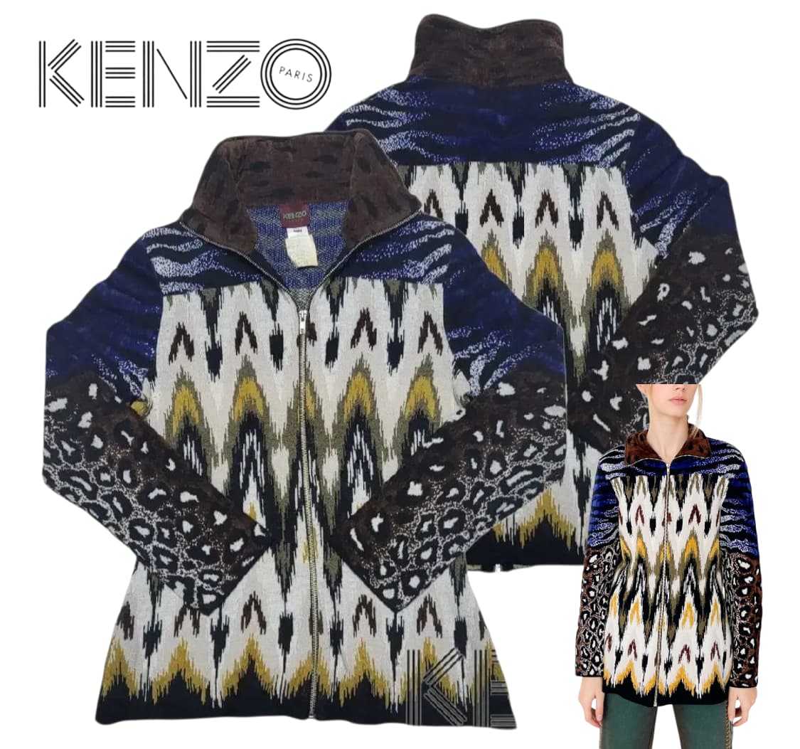 (여성 55 M) 80s 겐조니트집업 겐조자켓 kenzo 겐조빈티지니트 상품이미지1
