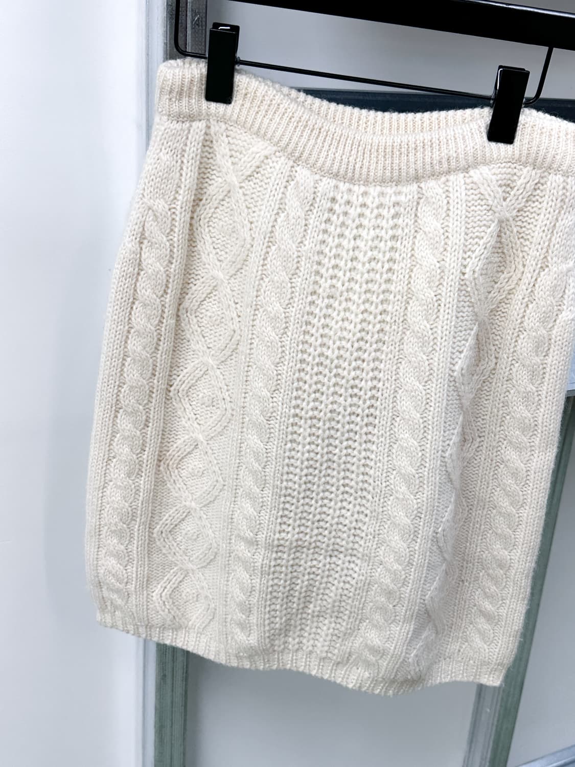 ivory winter cable knit skirt 상품이미지1