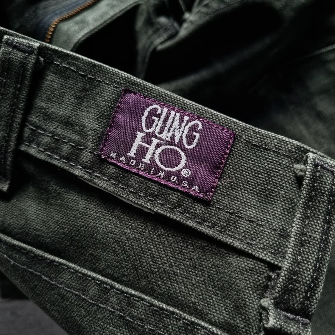 80s USA Gung Ho 더블니 스트레이트 팬츠 32/32 상품이미지8