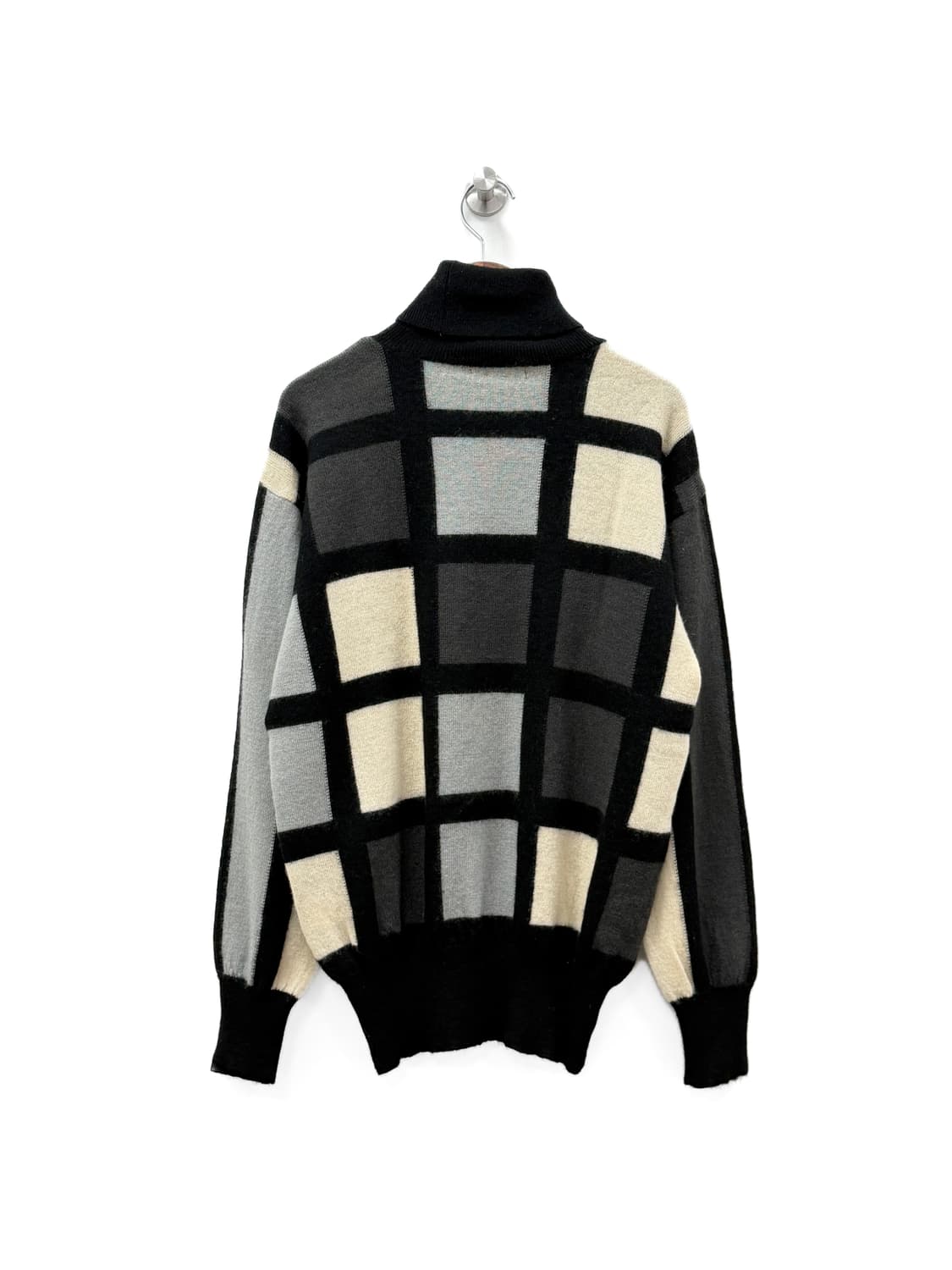 이세이미야케 체크 패턴 울 터틀넥 니트 상품이미지3