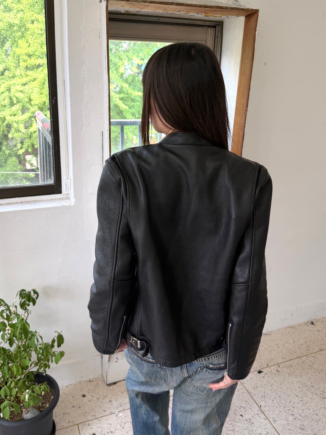 싱글 라이더 레더 자켓 상품이미지6