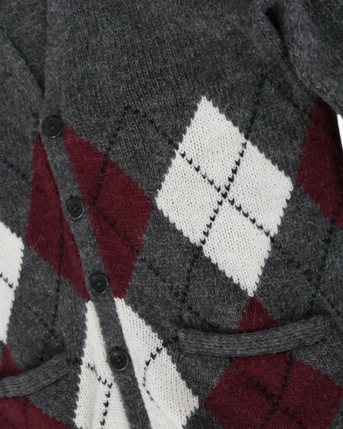 BEAMS HEART Argyle Knit Cardigan 상품이미지3
