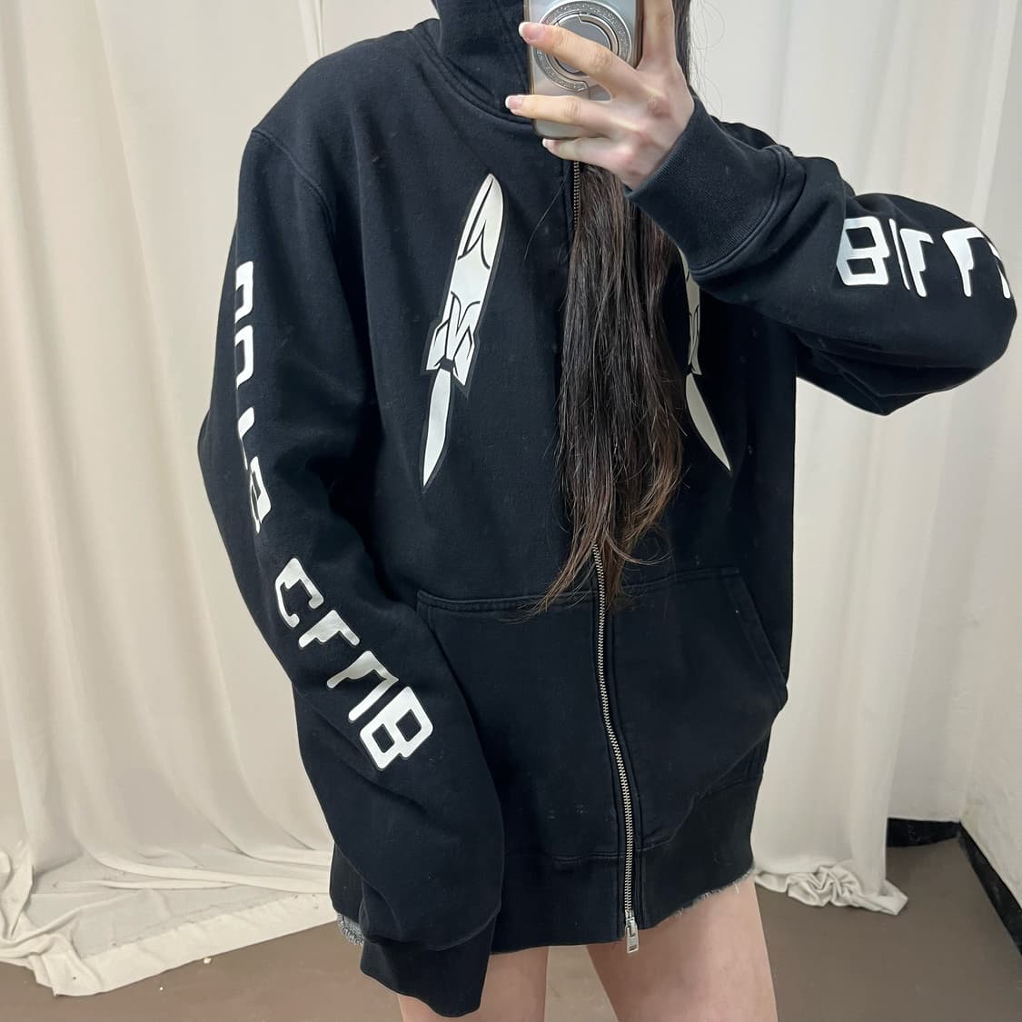 BillionaireBoysClub black zip-up hoodie 상품이미지2