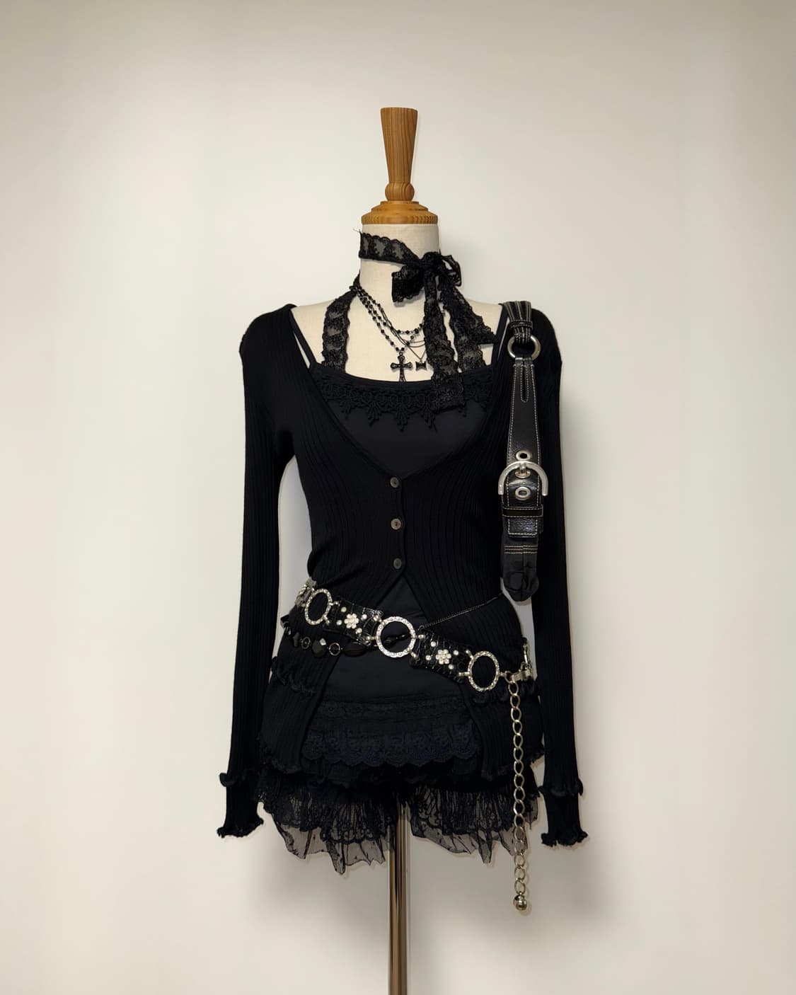 프릴 데일리 블랠 니트가디건 상품이미지1