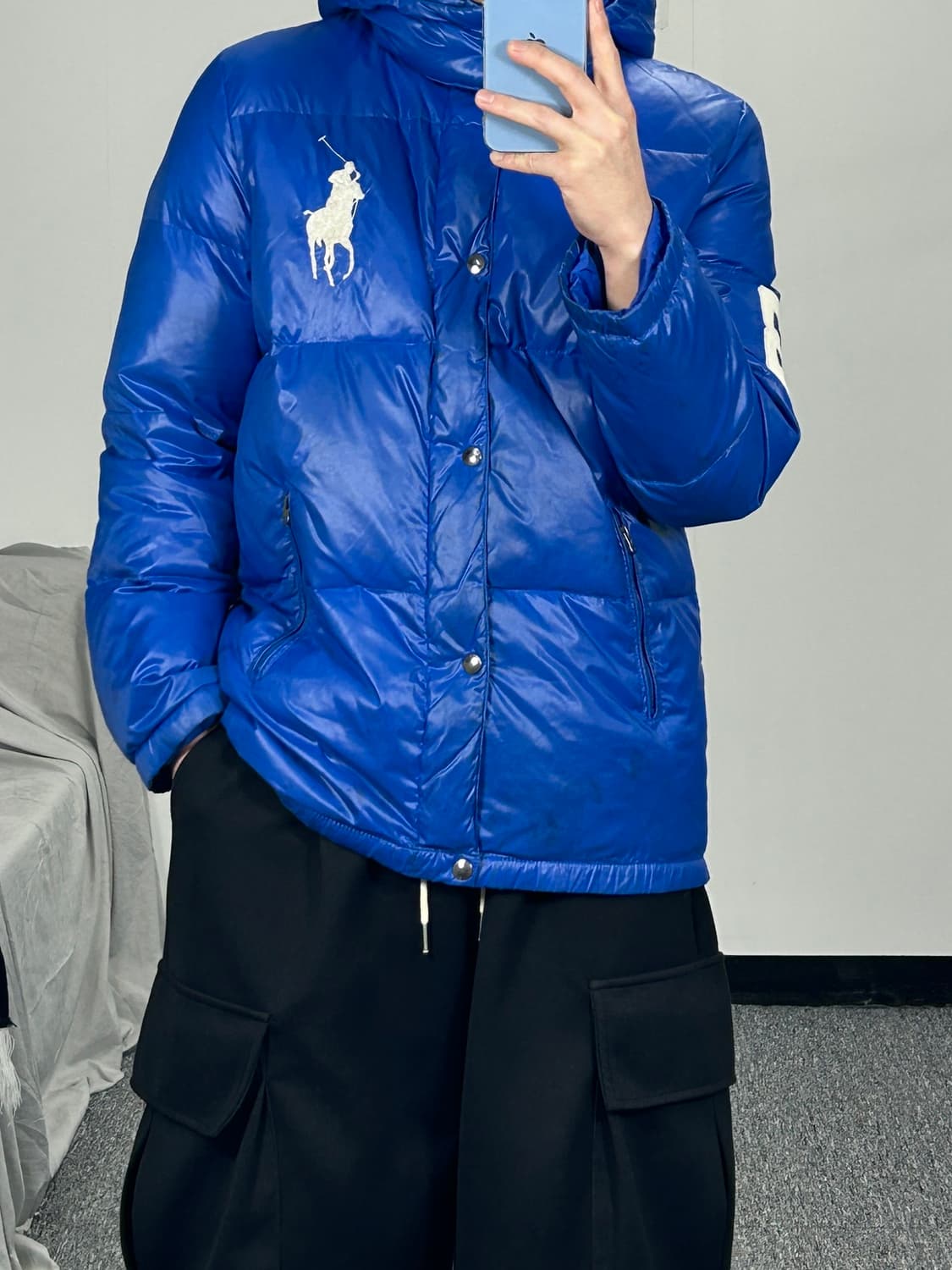 폴로 랄프로렌 빅포니 블루 패딩 XL   상품이미지2