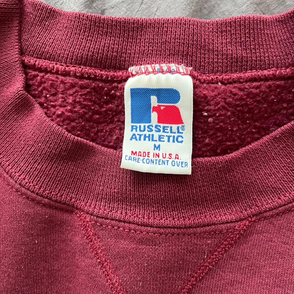 M러셀 애슬레틱 스웻셔츠 버건디 빈티지 상품이미지2
