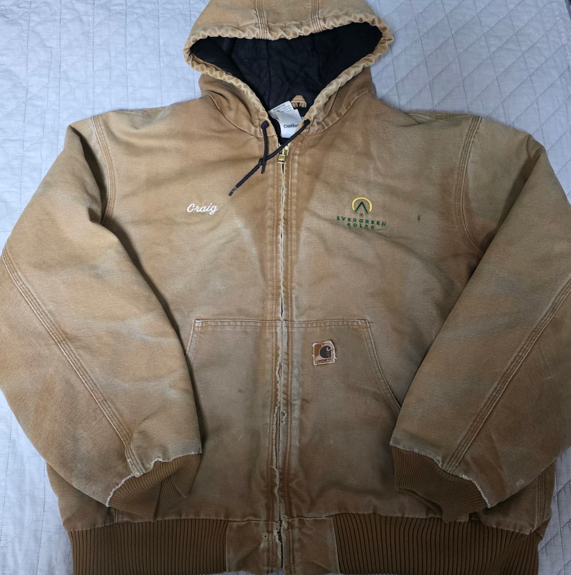 [2XL] 00s 빈티지 칼하트 j130 트래쉬드 페이드 워크자켓 상품이미지1