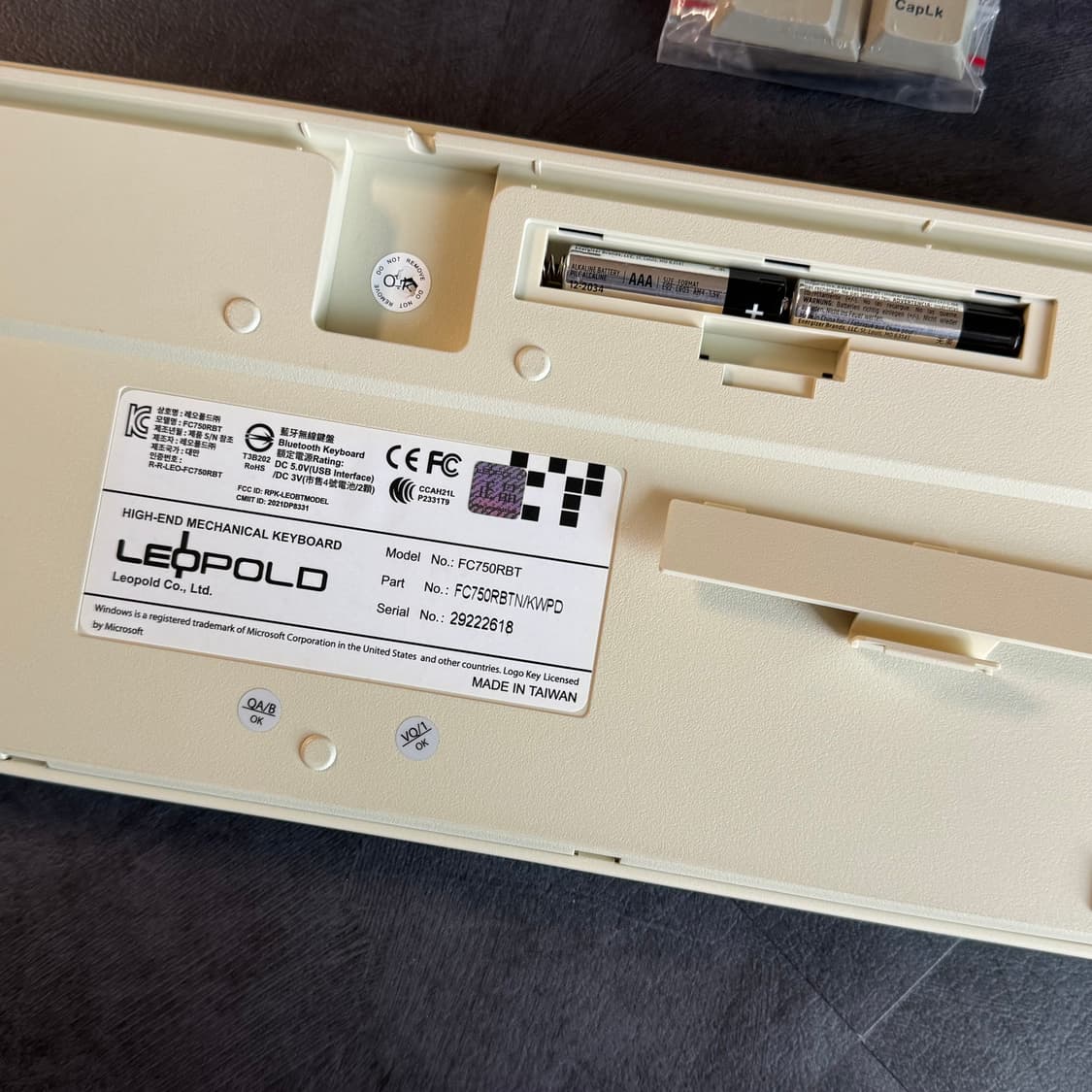 레어폴드 fc750rbt 화이트 (갈축) 상품이미지2