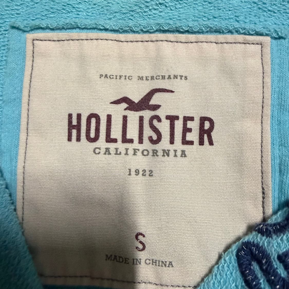 딱붙핏 홀리스터 하늘색 후드집업 s 상품이미지4