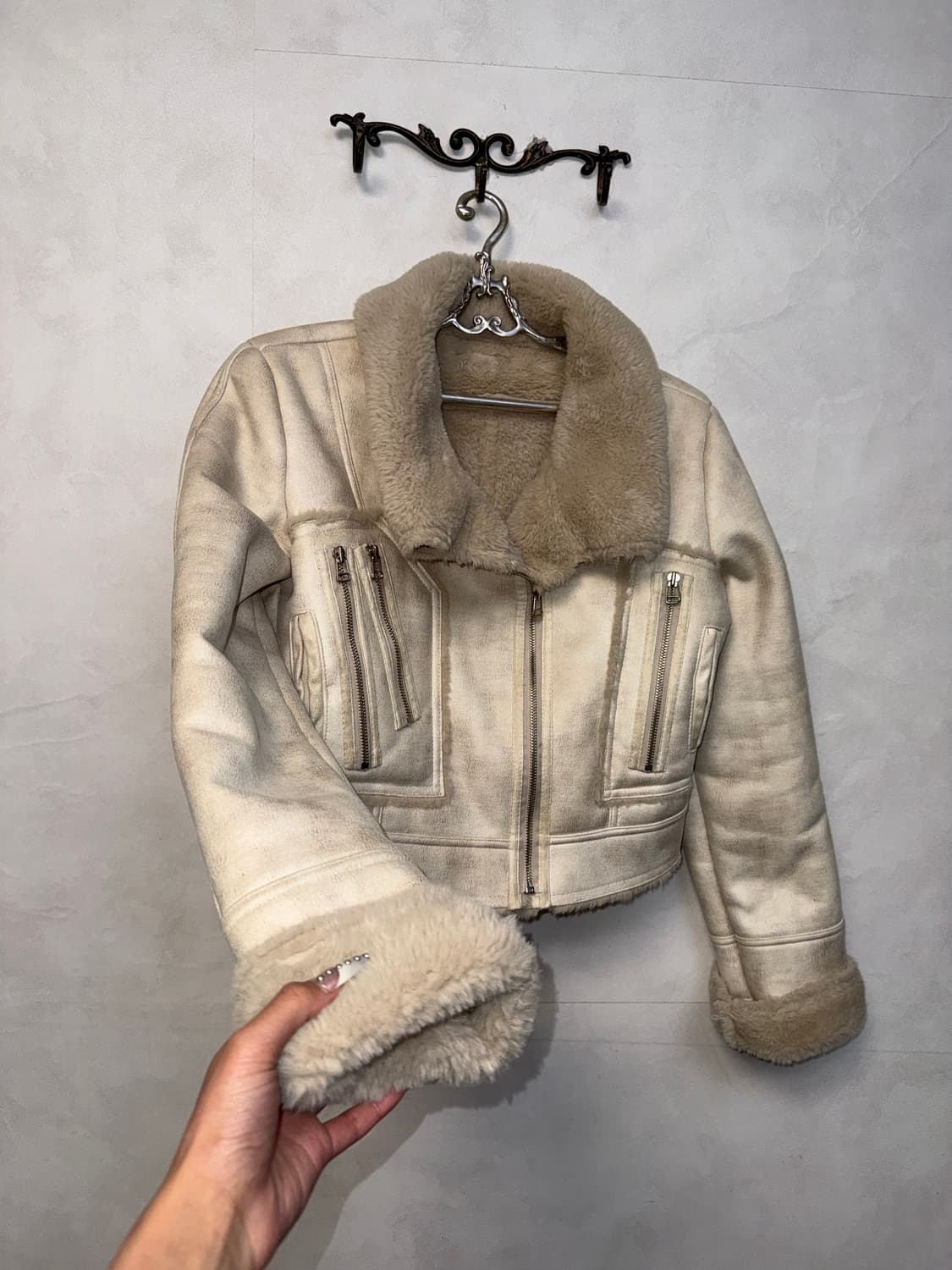 Ivory tie dye zipper detail mustang 상품이미지2