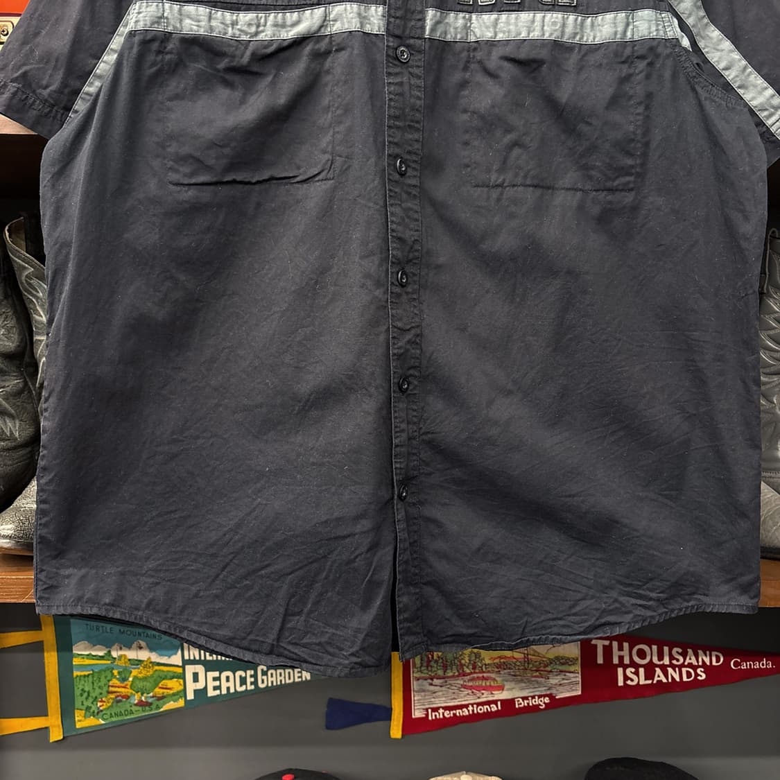 할리데이비슨 레더 H-D 패치 라이닝 코튼 워크셔츠 N1159 상품이미지4