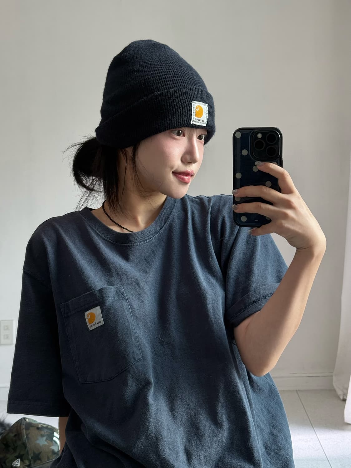 칼하트 네이비 비니 상품이미지2