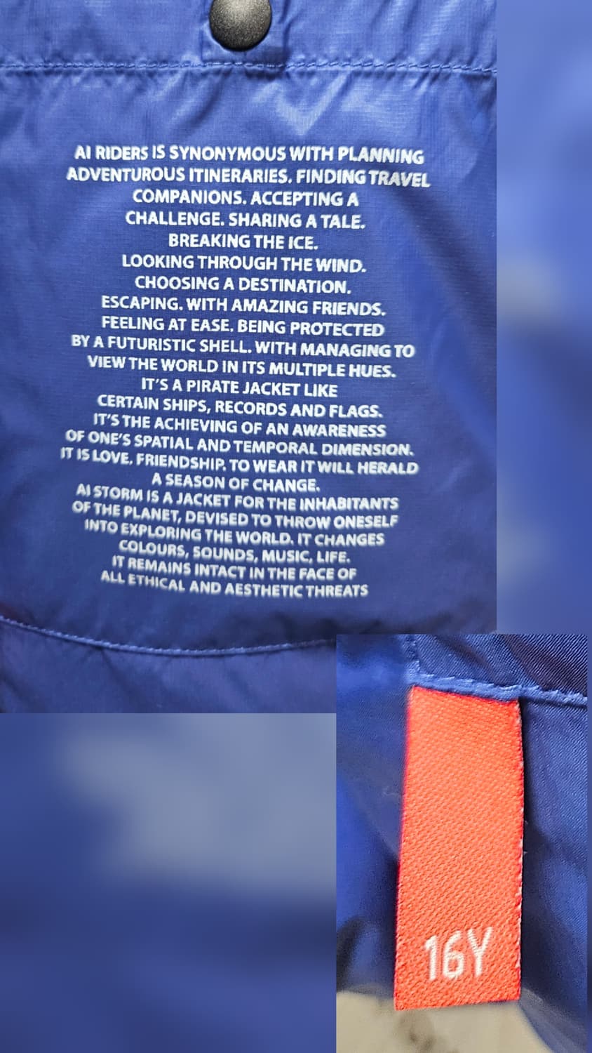 AI Riders 라이더스 키즈패딩 16y 다운 후드 고글패딩 XD55 상품이미지7