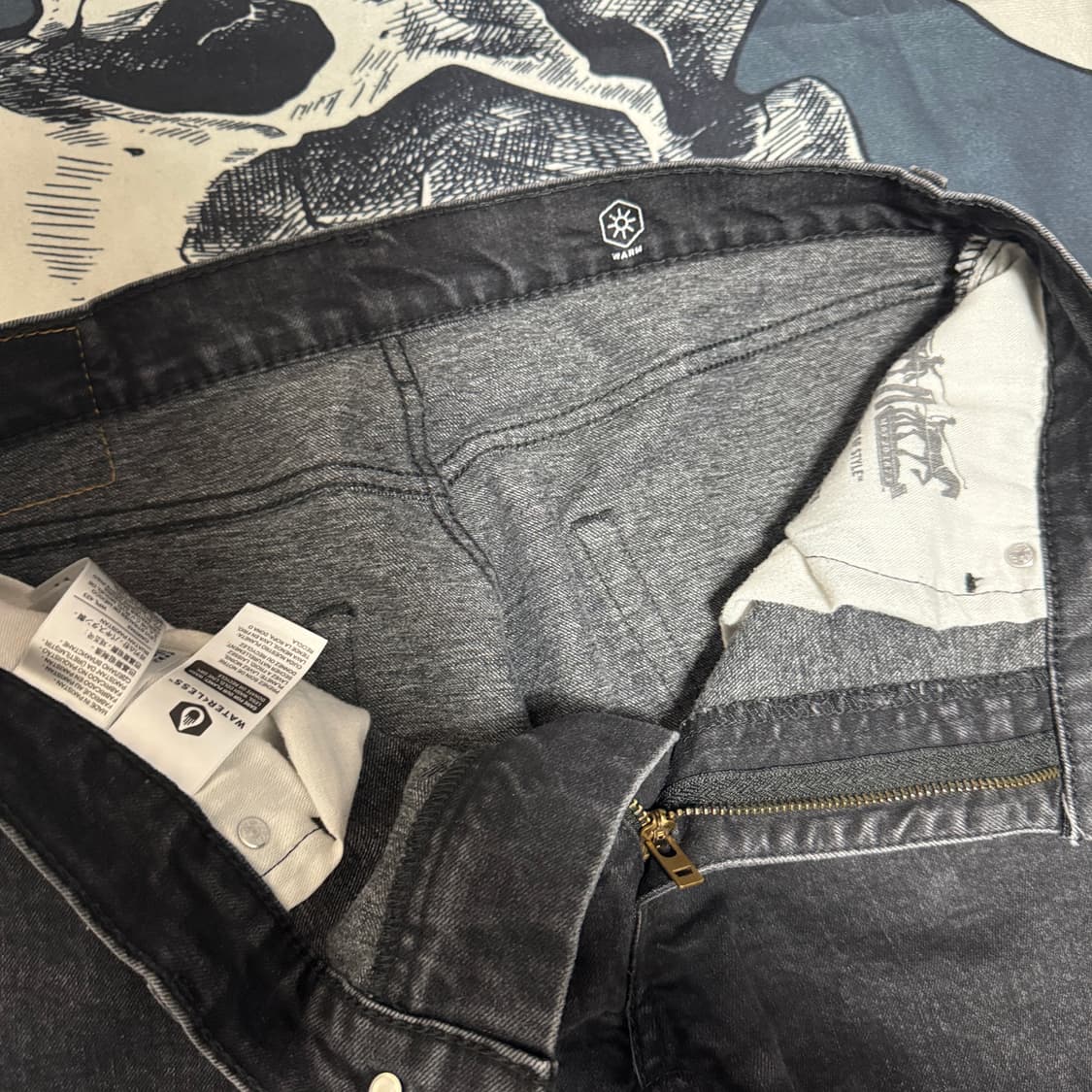 리바이스 502 흑청바지 32x32 상품이미지6