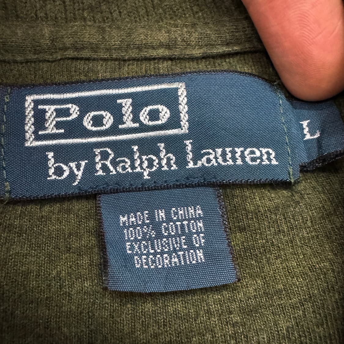 폴로 포니 카키 코튼 니트집업 상품이미지4