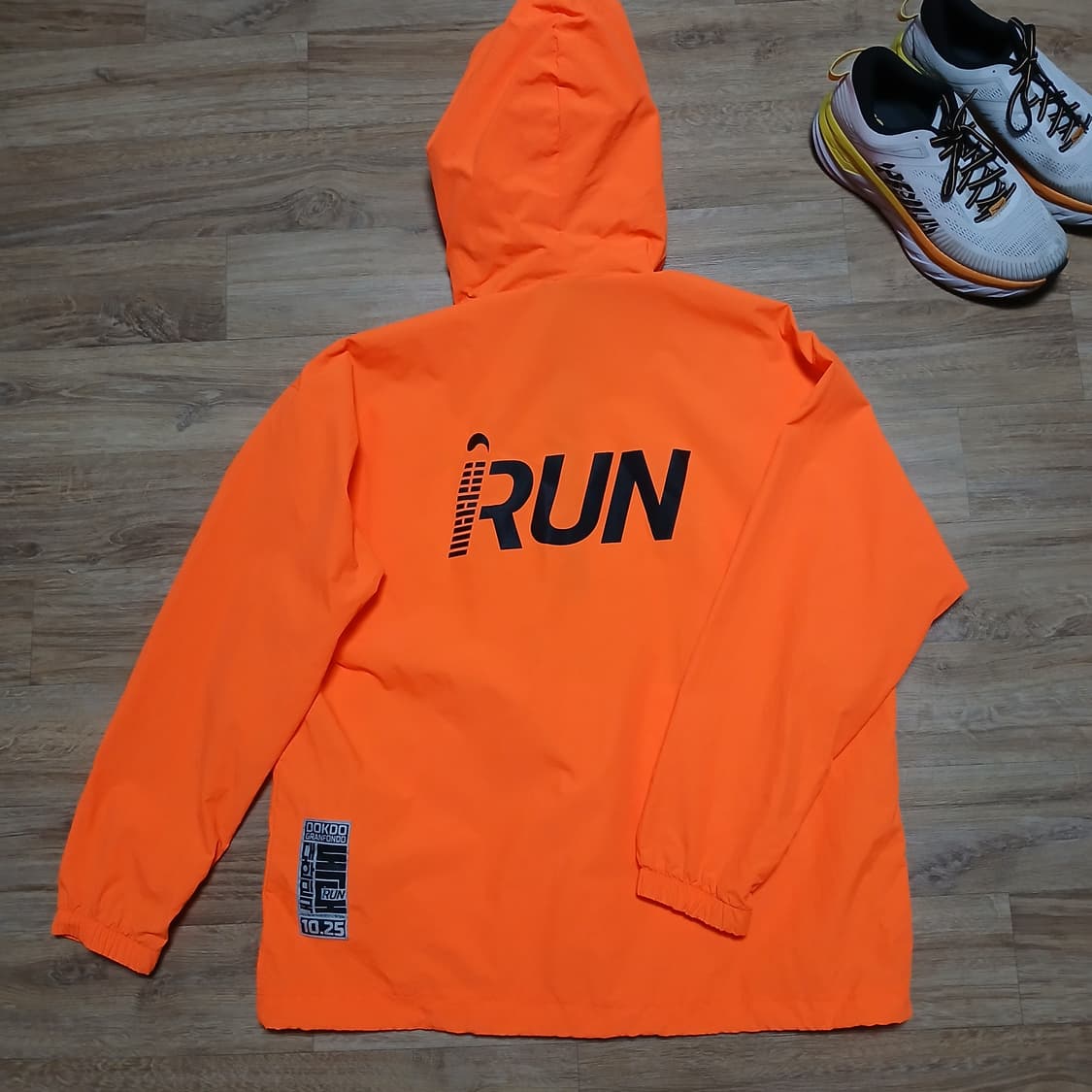 아이런 독도 아노락 유니폼 바람막이 자켓 오렌지 형광색 상품이미지4