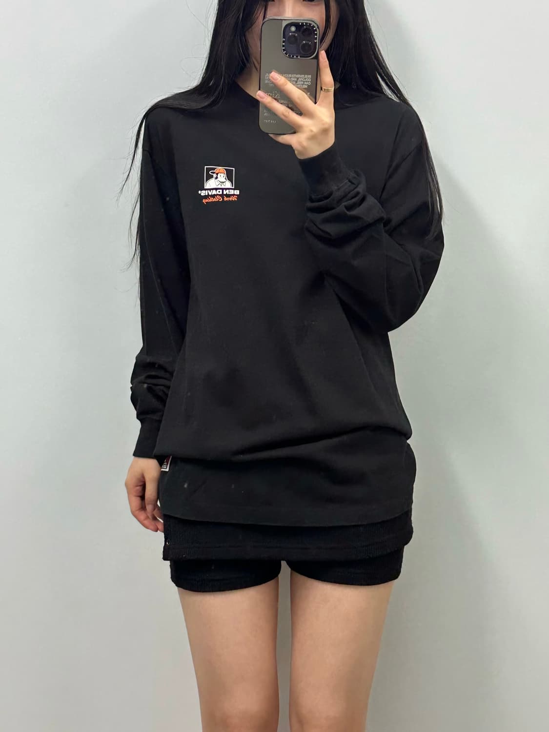 벤데이비스 빅로고 블랙 롱슬리브 긴팔티 상품이미지1