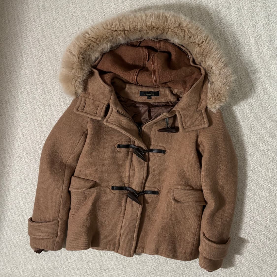 일본빈티지 rienda 모리걸 모리룩 퍼 떡코 떡볶이코트 상품이미지2