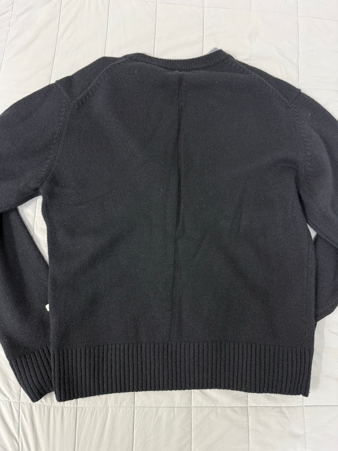 M 렉토 더블 레이어드 니트 블랙 상품이미지4