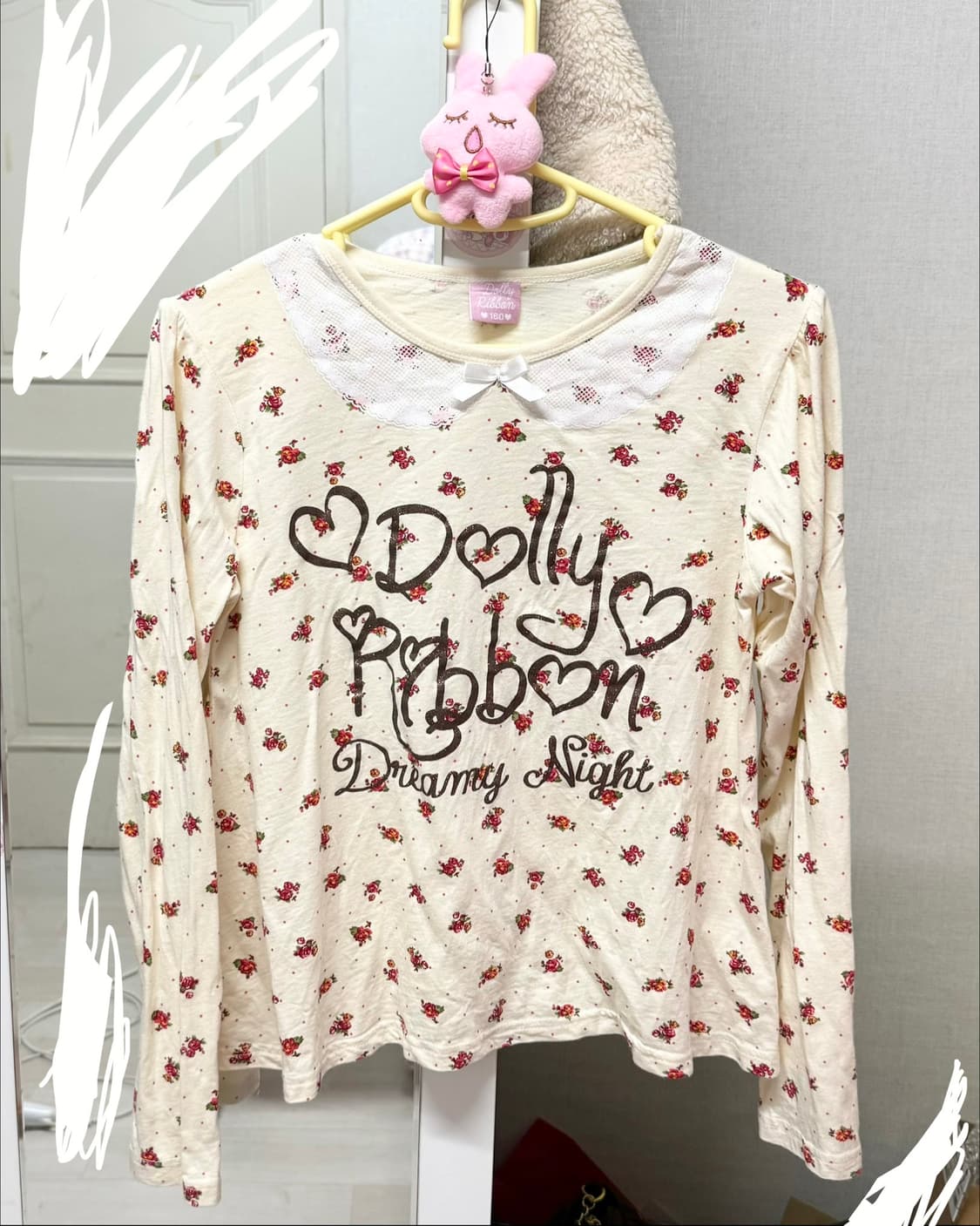 메조피아노 플로럴 라떼갸루 히메카지 롱슬리브 핀터깔 빈티지 일브 상품이미지1