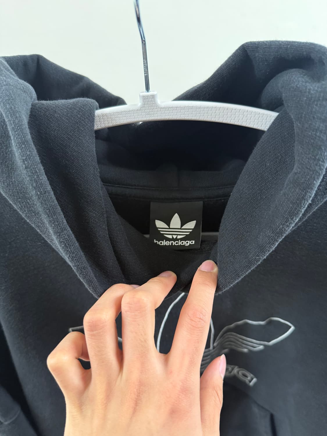 (2) 발렌시아가 아디다스 콜라보 후드티 블랙 상품이미지4